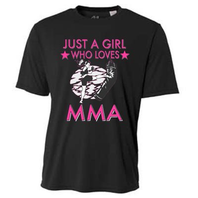 Just A Girl Who Loves MMA Mixed Martial Arts Cooling Performance Crew T-Shirt