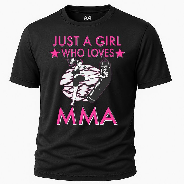 Just A Girl Who Loves MMA Mixed Martial Arts Cooling Performance Crew T-Shirt