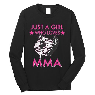 Just A Girl Who Loves MMA Mixed Martial Arts Long Sleeve Shirt