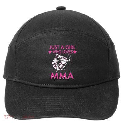 Just A Girl Who Loves MMA Mixed Martial Arts 7-Panel Snapback Hat