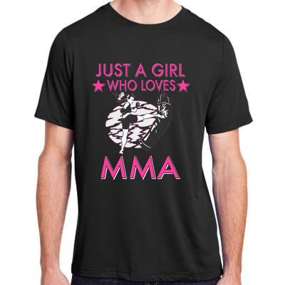 Just A Girl Who Loves MMA Mixed Martial Arts Adult ChromaSoft Performance T-Shirt