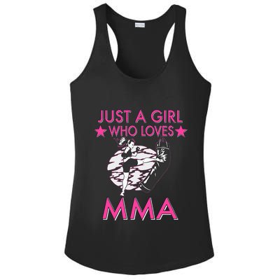 Just A Girl Who Loves MMA Mixed Martial Arts Ladies PosiCharge Competitor Racerback Tank