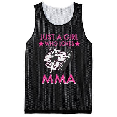 Just A Girl Who Loves MMA Mixed Martial Arts Mesh Reversible Basketball Jersey Tank