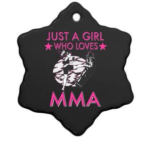 Just A Girl Who Loves MMA Mixed Martial Arts Ceramic Star Ornament