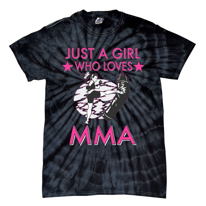 Just A Girl Who Loves MMA Mixed Martial Arts Tie-Dye T-Shirt