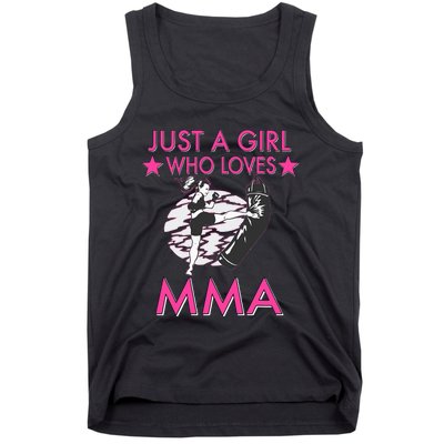 Just A Girl Who Loves MMA Mixed Martial Arts Tank Top