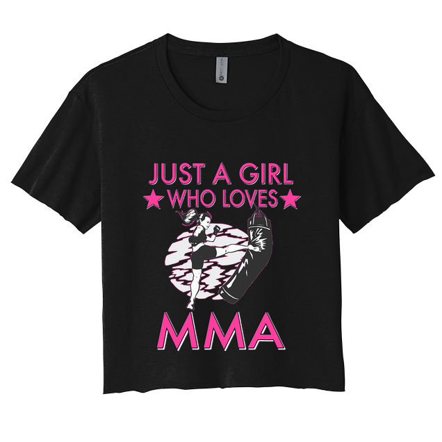 Just A Girl Who Loves MMA Mixed Martial Arts Crop Top