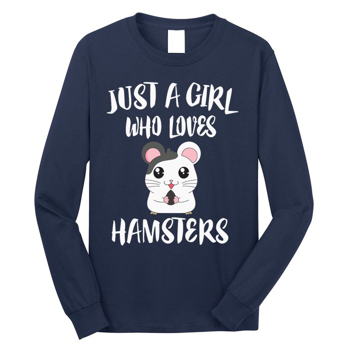 Just A Girl Who Loves Hamsters Animal Gift Long Sleeve Shirt