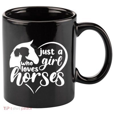 Just A Girl Who Loves Horses 11oz C Handle Ceramic Mug