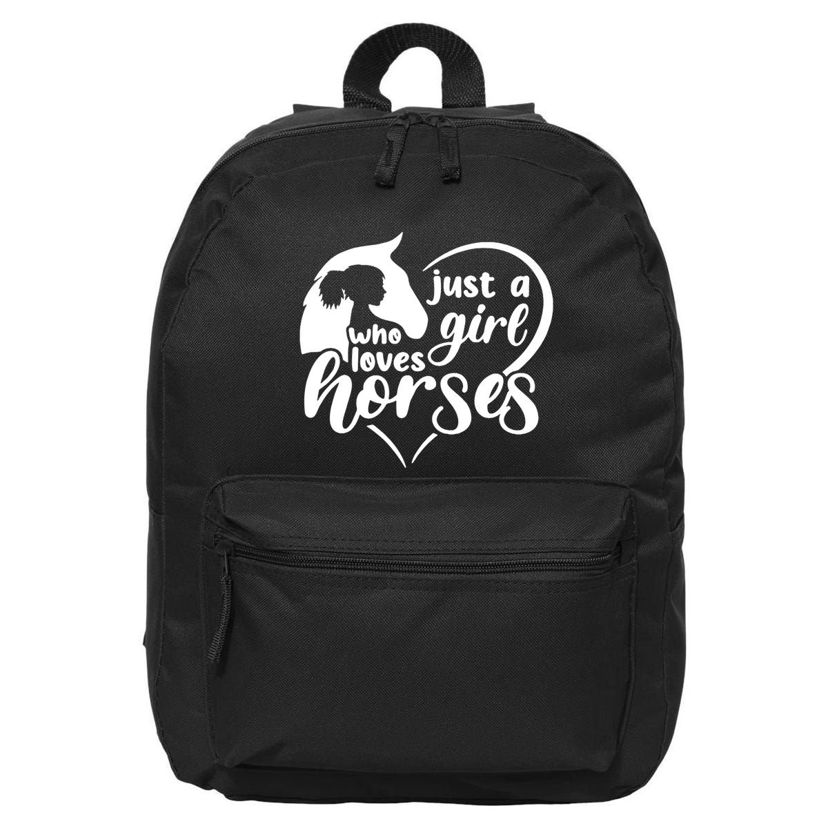 Just A Girl Who Loves Horses 16 in Basic Backpack