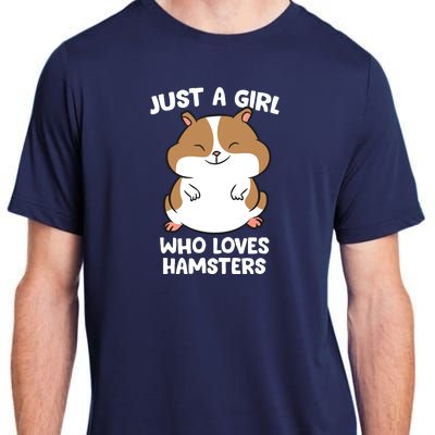 Just A Girl Who Loves Hamsters Cute Hamster Girl Adult ChromaSoft Performance T-Shirt