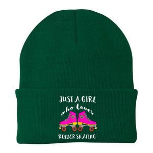 Just A Girl Who Loves Roller Skating Roller Skates Skaters Knit Cap Winter Beanie