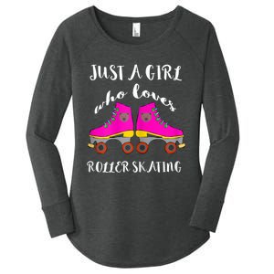 Just A Girl Who Loves Roller Skating Roller Skates Skaters Women's Perfect Tri Tunic Long Sleeve Shirt