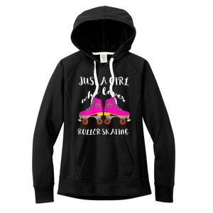 Just A Girl Who Loves Roller Skating Roller Skates Skaters Women's Fleece Hoodie