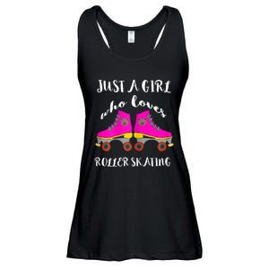 Just A Girl Who Loves Roller Skating Roller Skates Skaters Ladies Essential Flowy Tank