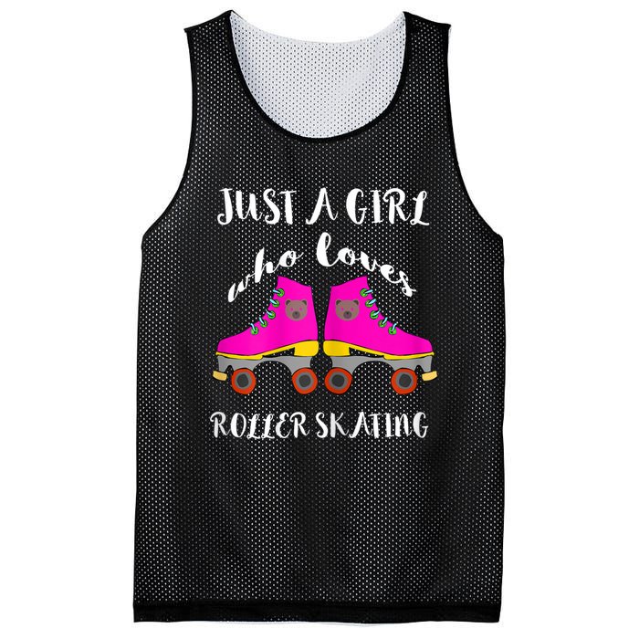 Just A Girl Who Loves Roller Skating Roller Skates Skaters Mesh Reversible Basketball Jersey Tank