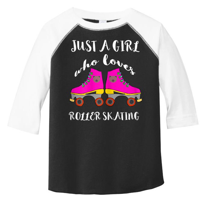 Just A Girl Who Loves Roller Skating Roller Skates Skaters Toddler Fine Jersey T-Shirt