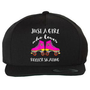 Just A Girl Who Loves Roller Skating Roller Skates Skaters Wool Snapback Cap