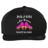 Just A Girl Who Loves Roller Skating Roller Skates Skaters Wool Snapback Cap