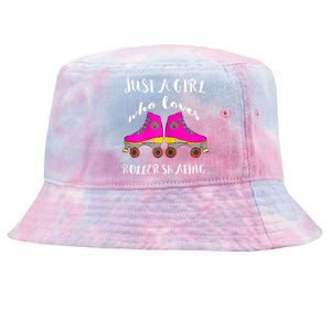 Just A Girl Who Loves Roller Skating Roller Skates Skaters Tie-Dyed Bucket Hat