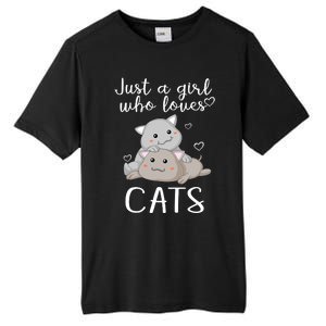 Just A Girl Who Loves Cats Tall Fusion ChromaSoft Performance T-Shirt