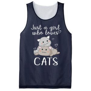 Just A Girl Who Loves Cats Mesh Reversible Basketball Jersey Tank