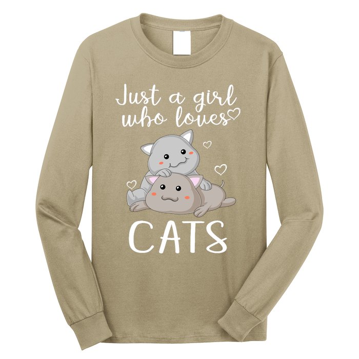 Just A Girl Who Loves Cats Long Sleeve Shirt