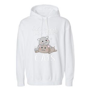 Just A Girl Who Loves Cats Garment-Dyed Fleece Hoodie