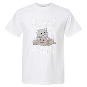 Just A Girl Who Loves Cats Garment-Dyed Heavyweight T-Shirt