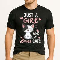 Just A Girl Who Loves Cats Tshirt Cute Cat Lover Cooling Performance Crew T-Shirt