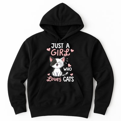 Just A Girl Who Loves Cats Tshirt Cute Cat Lover Hoodie