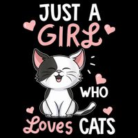 Just A Girl Who Loves Cats Tshirt Cute Cat Lover Sustainable Bucket Hat