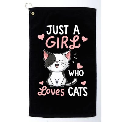 Just A Girl Who Loves Cats Tshirt Cute Cat Lover Golf Towel