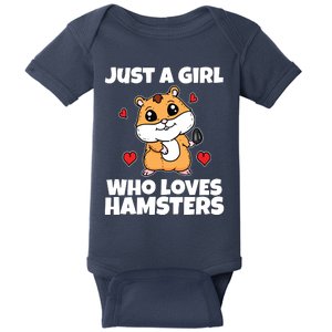 Just A Girl Who Loves Hamsters Cute Pet Hamster Costume Baby Bodysuit