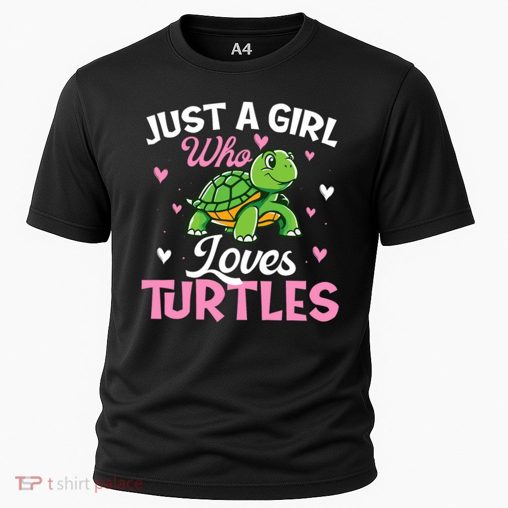 Just A Girl Who Loves Turtles Reptile Lover Cute Tortoise Cooling Performance Crew T-Shirt
