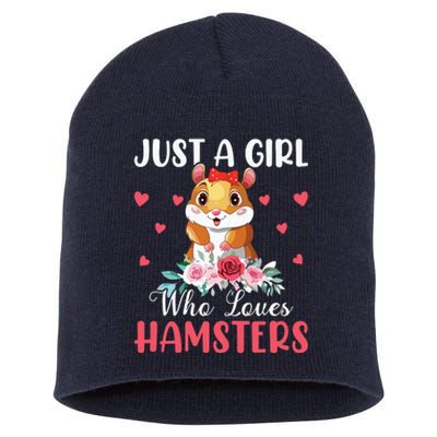 Just A Girl Who Loves Hamsters Hamster Short Acrylic Beanie