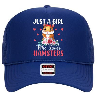 Just A Girl Who Loves Hamsters Hamster High Crown Mesh Back Trucker Hat