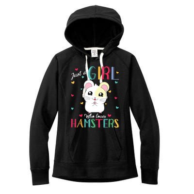 Just A Girl Who Loves Hamsters Women's Fleece Hoodie