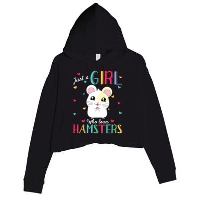 Just A Girl Who Loves Hamsters Crop Fleece Hoodie