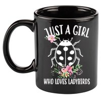Just A Girl Who Loves Ladybugs 11oz C Handle Ceramic Mug