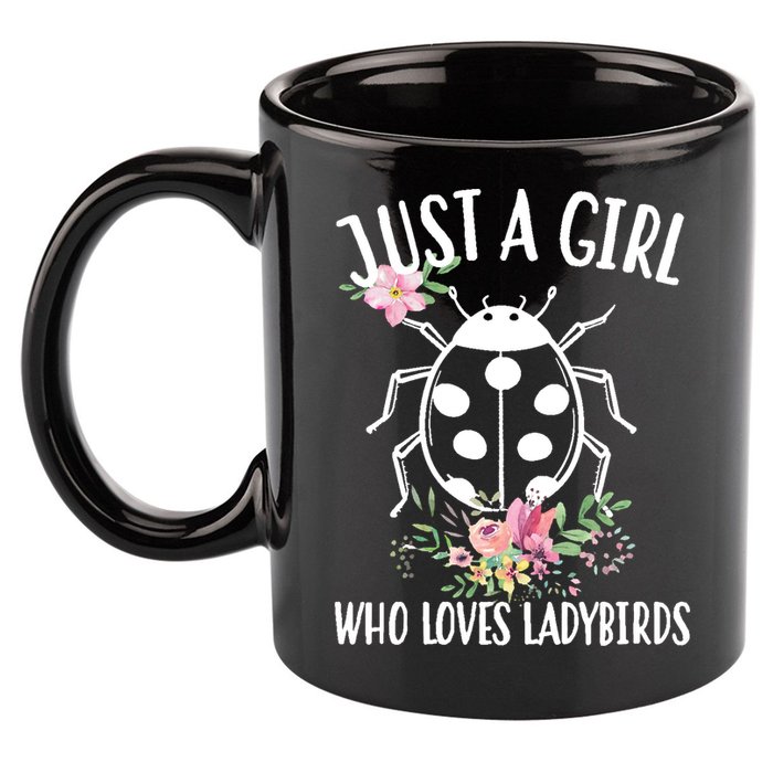 Just A Girl Who Loves Ladybugs 11oz C Handle Ceramic Mug