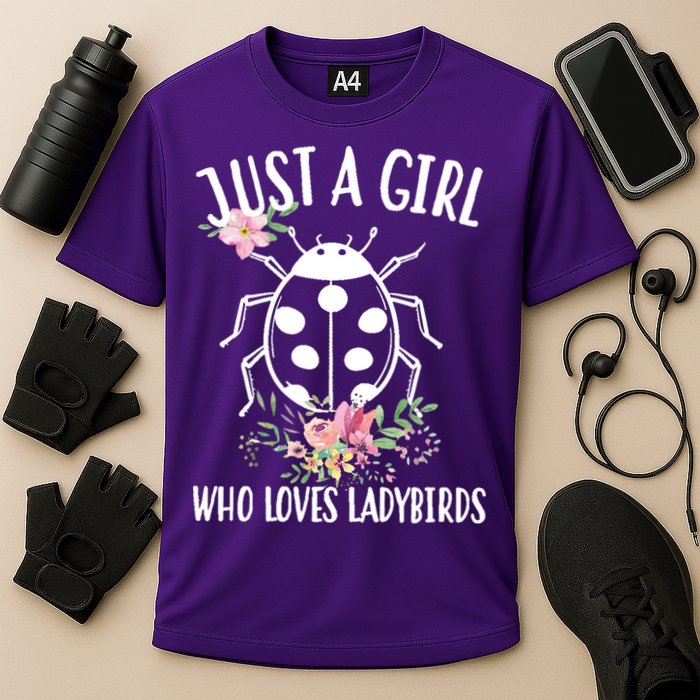 Just A Girl Who Loves Ladybugs Cooling Performance Crew T-Shirt