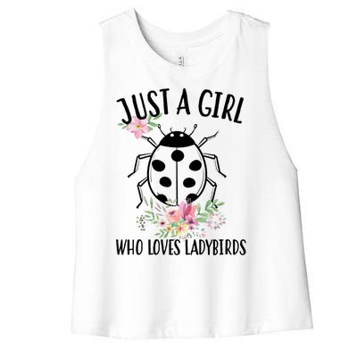 Just A Girl Who Loves Ladybugs Women's Racerback Cropped Tank