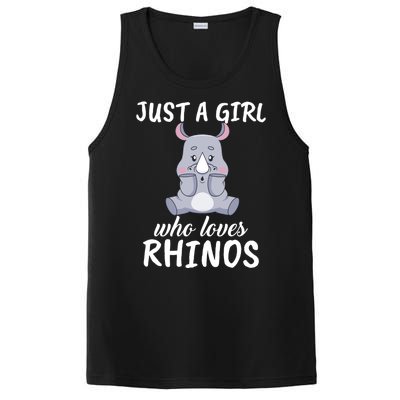 Just A Girl Who Loves Rhinos Clothes Gift PosiCharge Competitor Tank