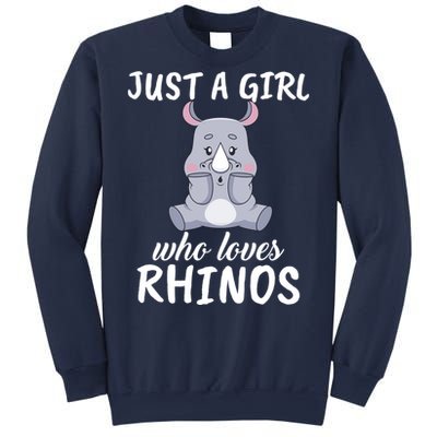 Just A Girl Who Loves Rhinos Clothes Gift Sweatshirt