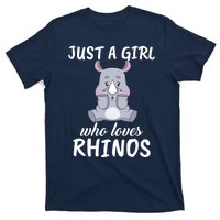 Just A Girl Who Loves Rhinos Clothes Gift T-Shirt