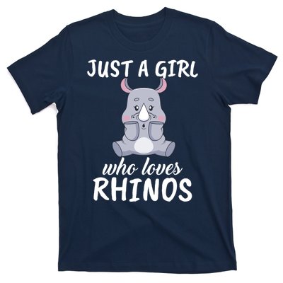 Just A Girl Who Loves Rhinos Clothes Gift T-Shirt