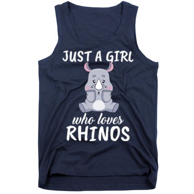 Just A Girl Who Loves Rhinos Clothes Gift Tank Top