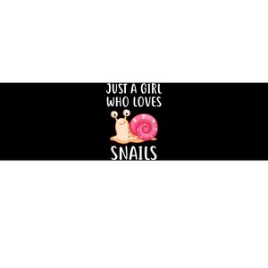 Just A Girl Who Loves Snails Cute Snail Girl Bumper Sticker