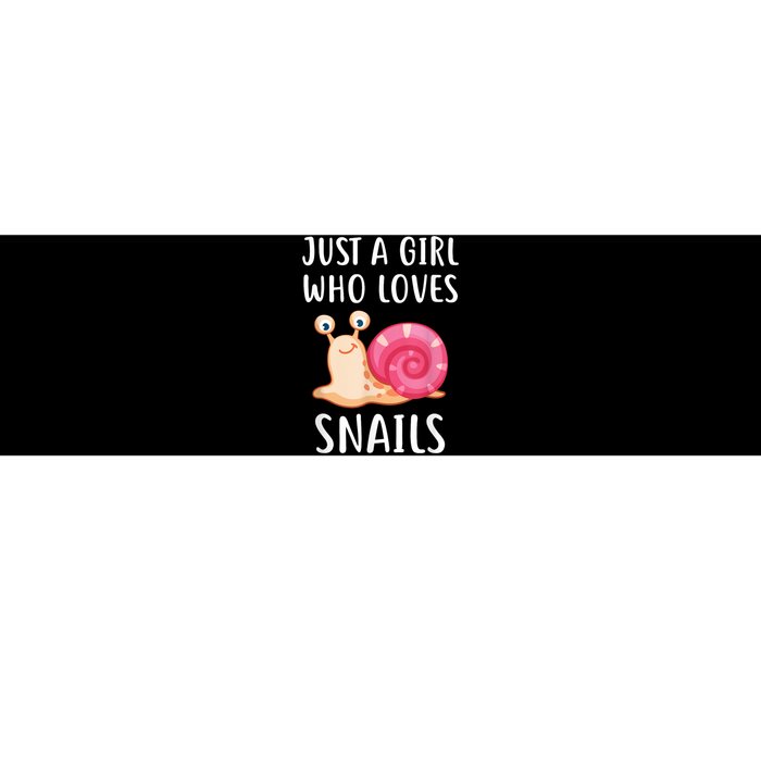 Just A Girl Who Loves Snails Cute Snail Girl Bumper Sticker